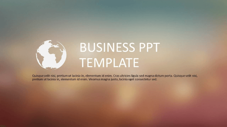 IOS7毛玻璃风格通用商务PPT模板