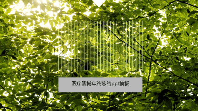 清新简洁大气医疗器械年终总结ppt模板