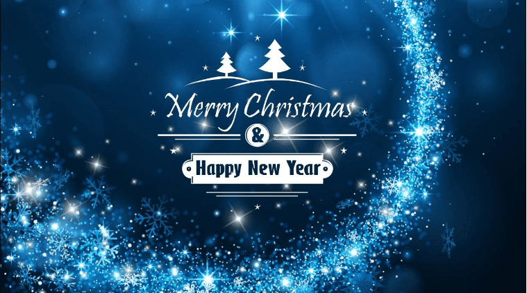 蓝色星空闪亮圣诞驯鹿产品展示PPT模板