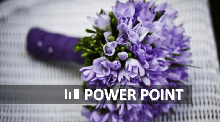 紫色花束唯美浪漫艺术PPT模板