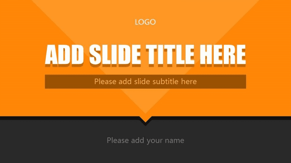 橙色商务简约英文简介PPT模板