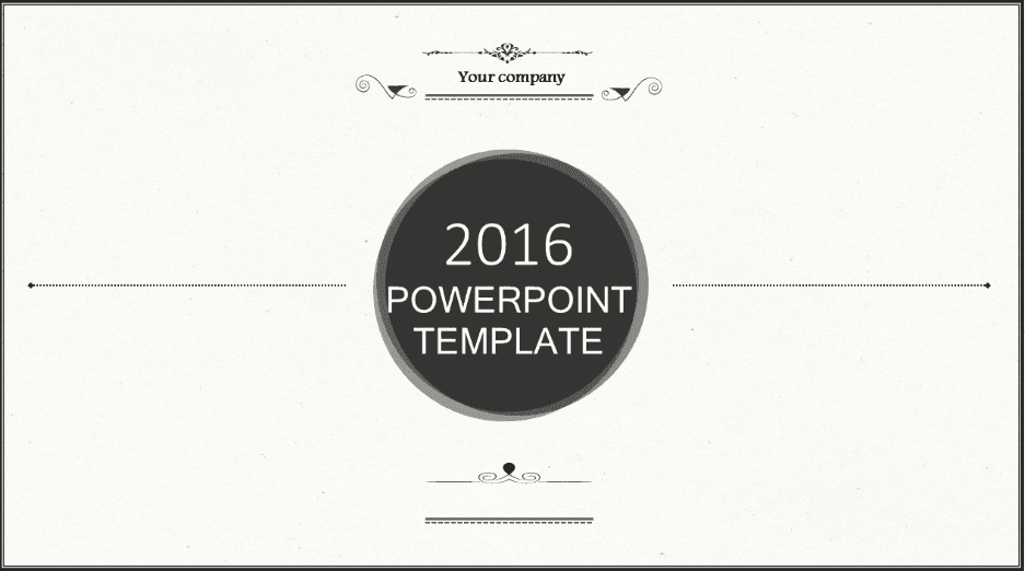 黑白简介英语商务PPT模板下载