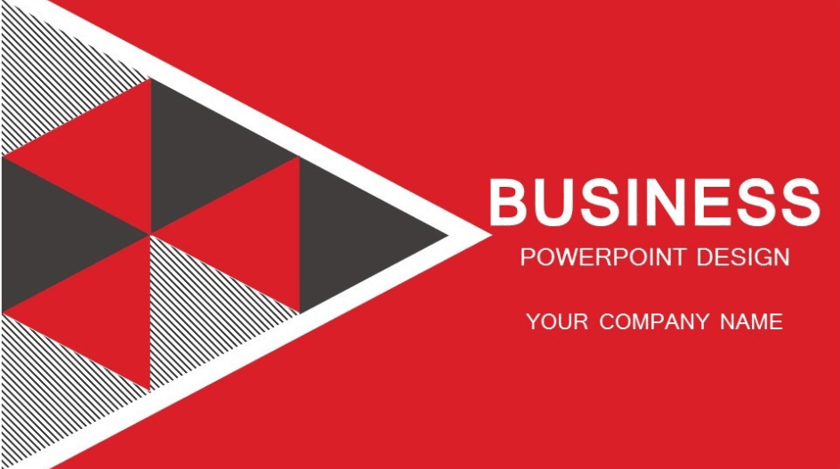 红色扁平大气商务PPT模板