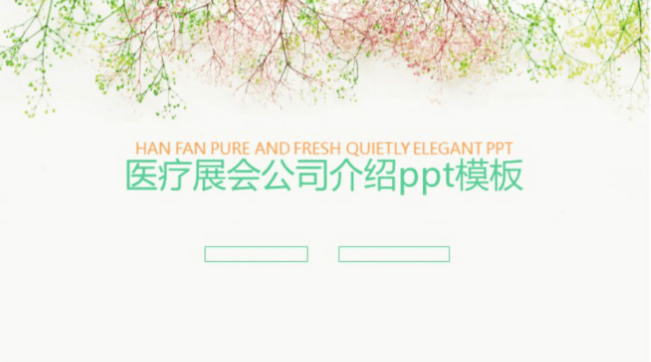 清新大气时尚医疗展会公司介绍ppt模板