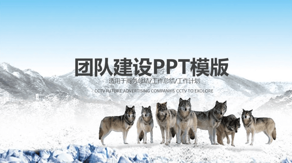 狼性团队建设工作汇报ppt模板
