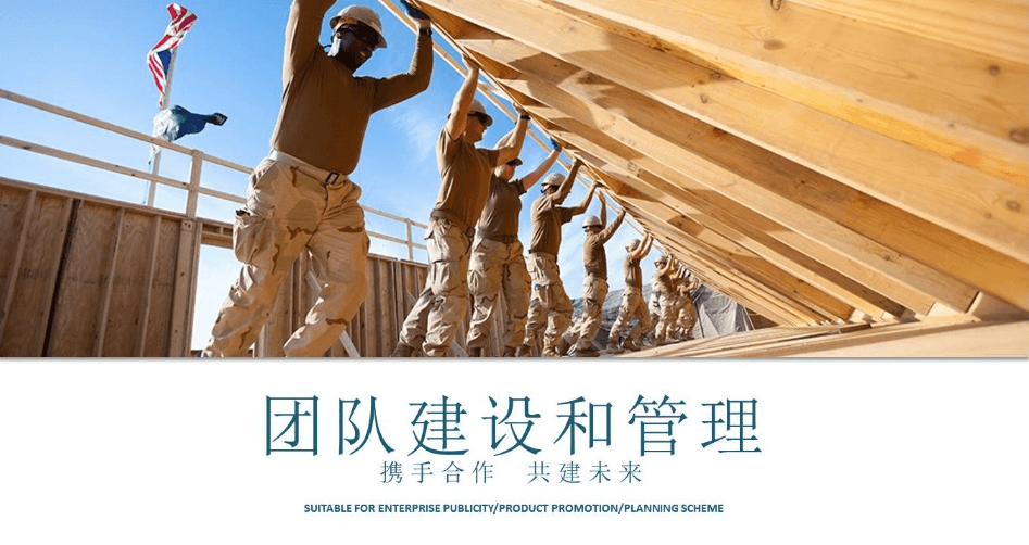 现代简洁企业团队建设和管理ppt模板