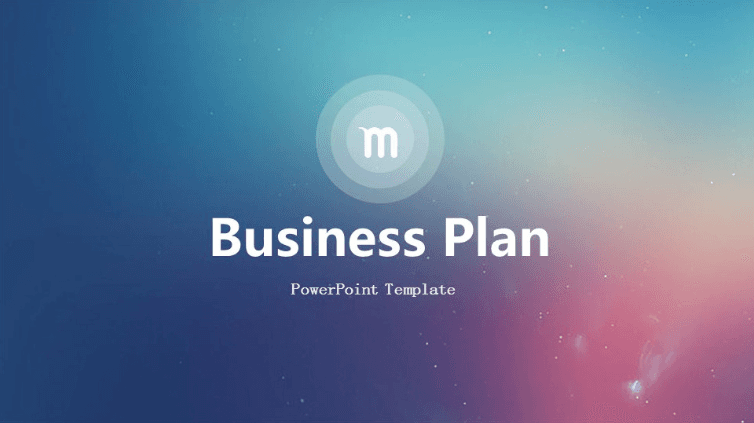 毛玻璃风格渐变彩色总结PPT模板下载