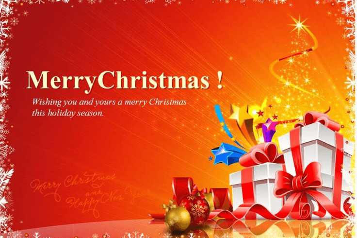 圣诞节产品展示英文PPT模板