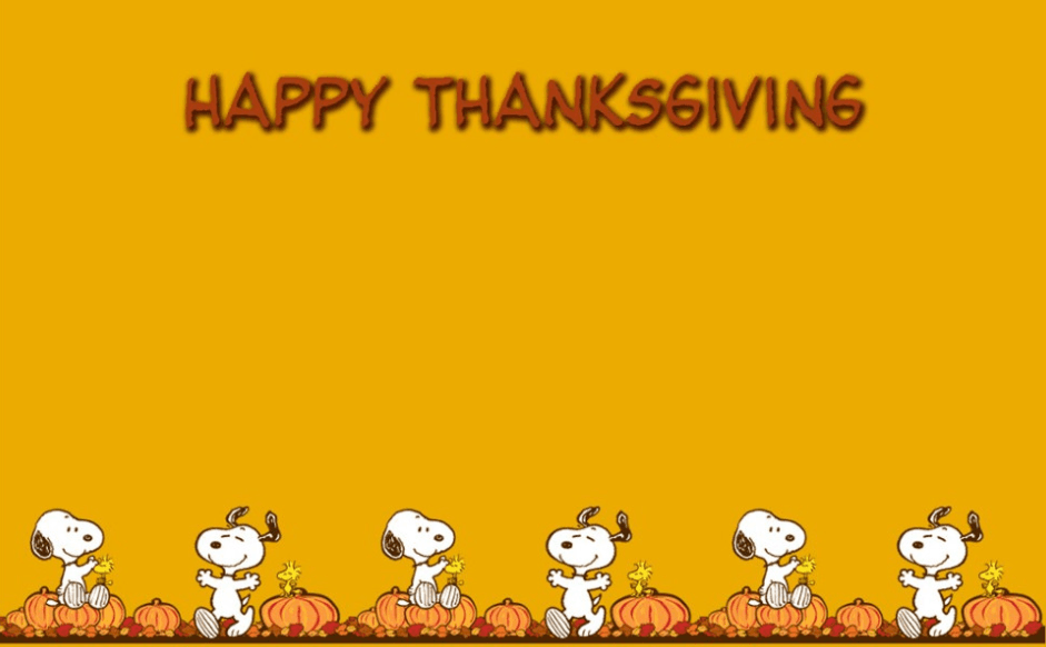 黄色背景卡通感恩节介绍PPT模板下载