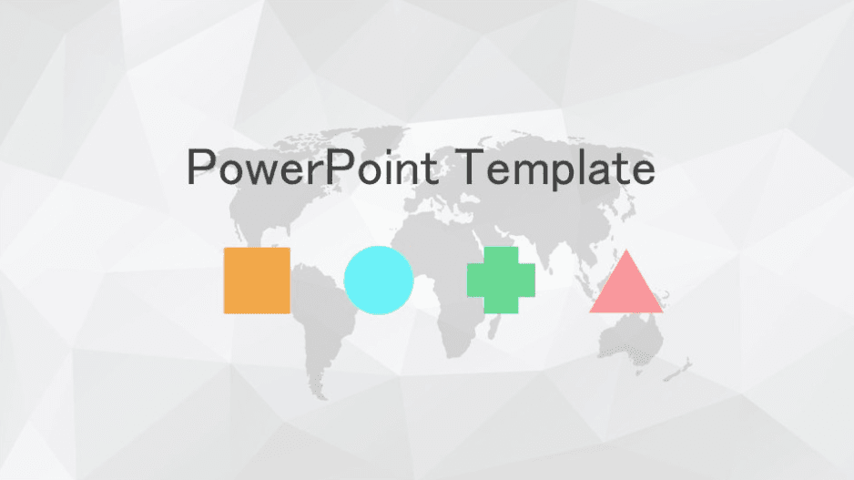 简洁灰色多边形背景淡雅PPT模板下载